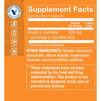 Acetyl-L-Carnitine 500 mg (60 cap)
