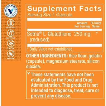 Reduced Glutathione 250 mg (100 cap)