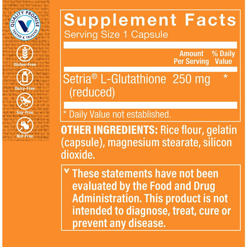 Reduced Glutathione 250 mg (100 cap)