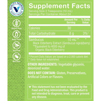 Sambucus Black Elderberry Extract 4000 mg (24 serv)