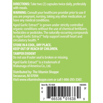 Aged Garlic Extract 600 mg (200 cap)