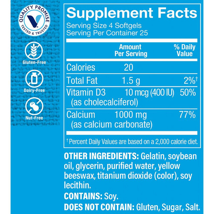 Calcium 1000 Easy To Swallow 1000 mg (100 soft)