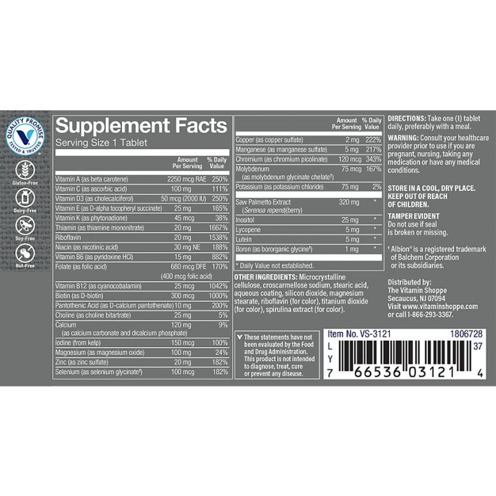 One Daily Men's 50+ Multivitaminas (60 tab)