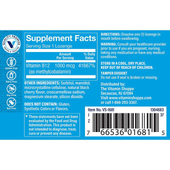 Vitamina B12 Methylco Black Cherry 1000 mcg (60 Sublingual)