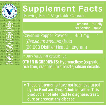 Cayenne Extract 450 mg (100 cap)