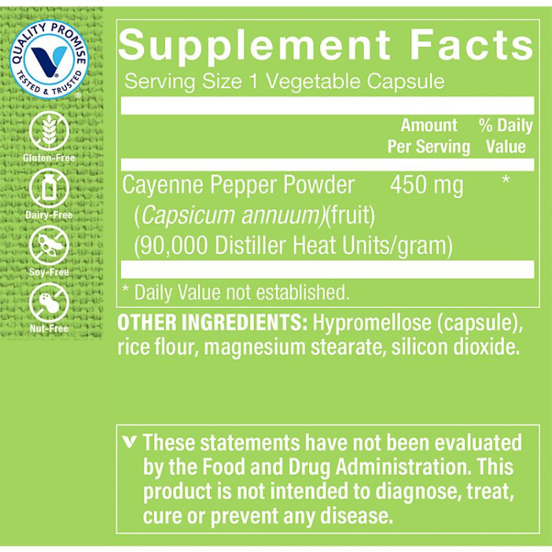Cayenne Extract 450 mg (100 cap)