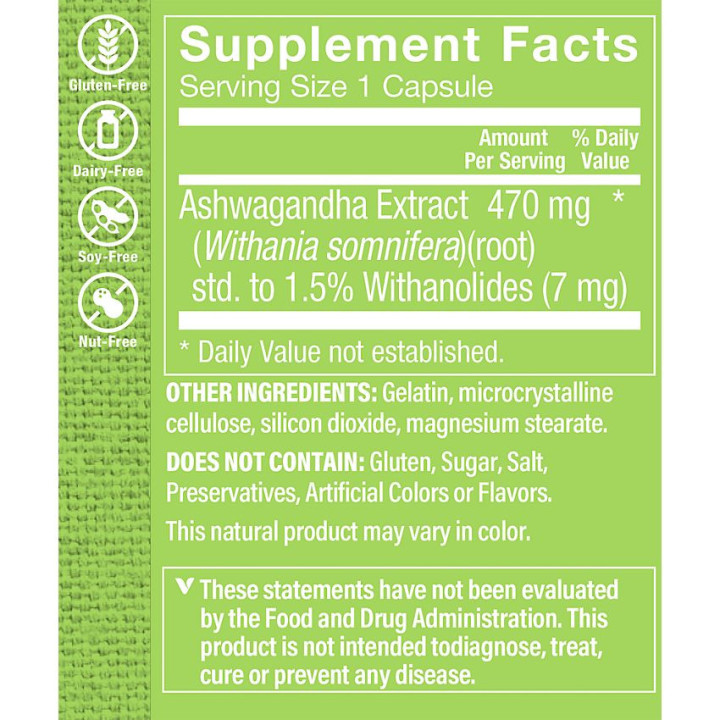 Ashwagandha Extract 470 mg (60 cap)