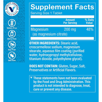 Citrato de Magnesio 200 mg (300 tab)