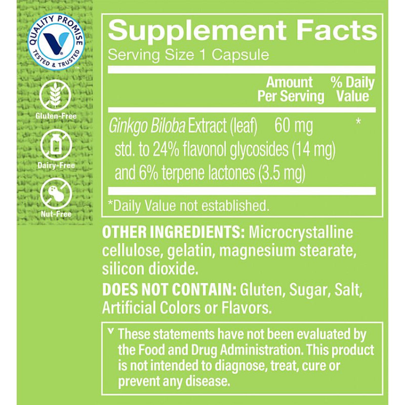 Ginkgo Biloba Extract 60 mg (120 cap)