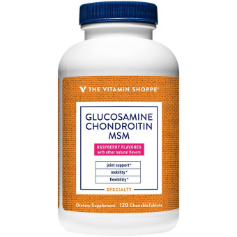 Glucosamine, Chondroitin, & MSM Raspberry (120 Chewable Tablets)