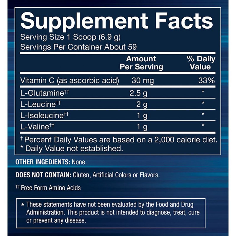 BCAA & Glutamine Unflavored (59 serv)