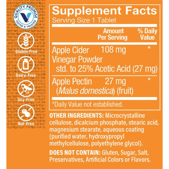 Apple Cider Vinegar w/ Apple Pectin (100 tab)