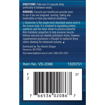 Bodytech L-Glutamine 500 mg (100 cap)