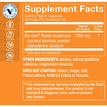 Reishi Mushroom 1200 mg (100 cap)