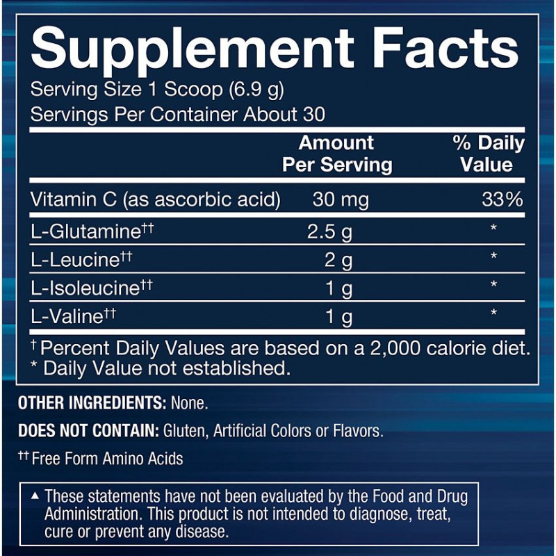 BCAA & Glutamine Unflavored (30 serv)