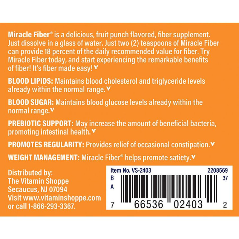 Miracle Fiber Fruit Punch (34 serv)