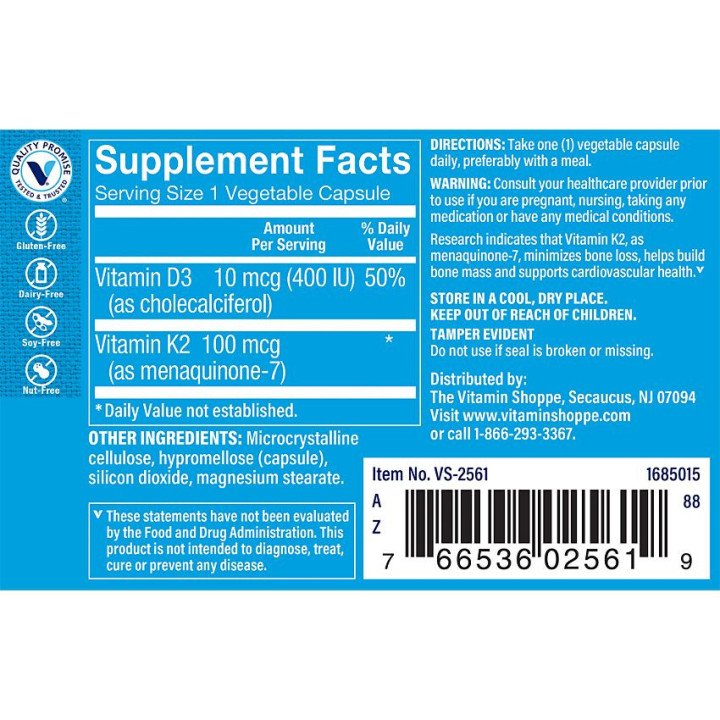Vitamina K2 100 mcg (60 veg cap)