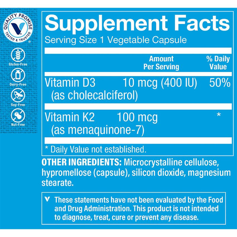 Vitamina K2 100 mcg (90 veg cap)