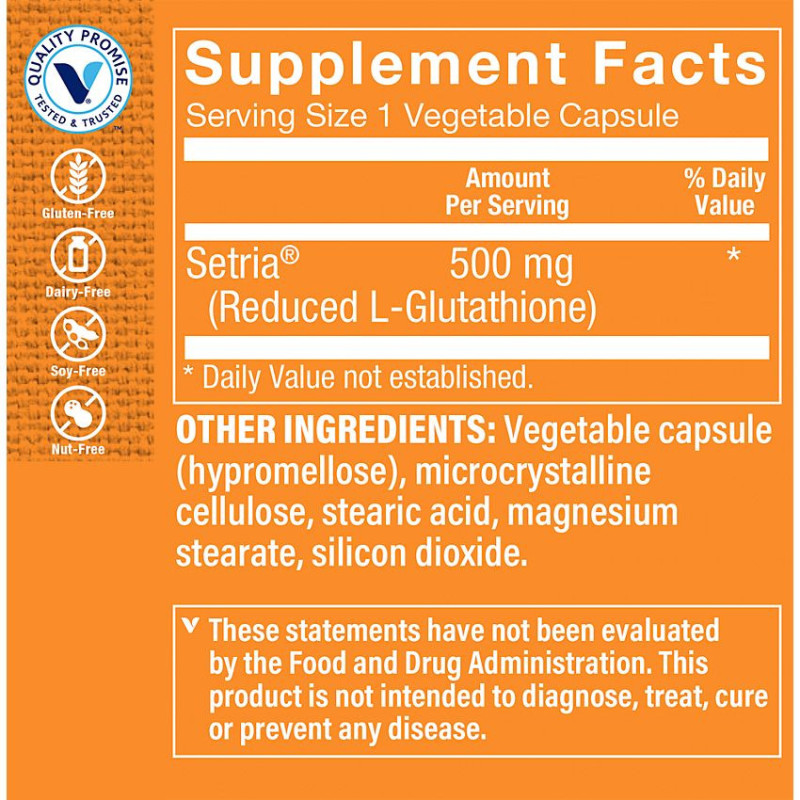 Reduced Glutathione 500 mg (60 cap)