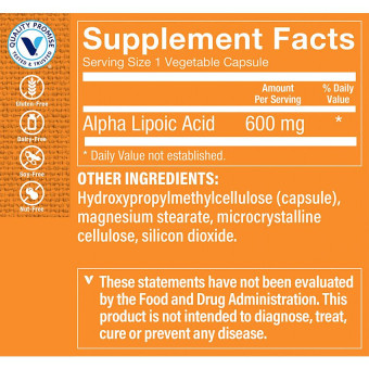 Alpha Lipoic Acid 600 mg (120 Veg Cap)