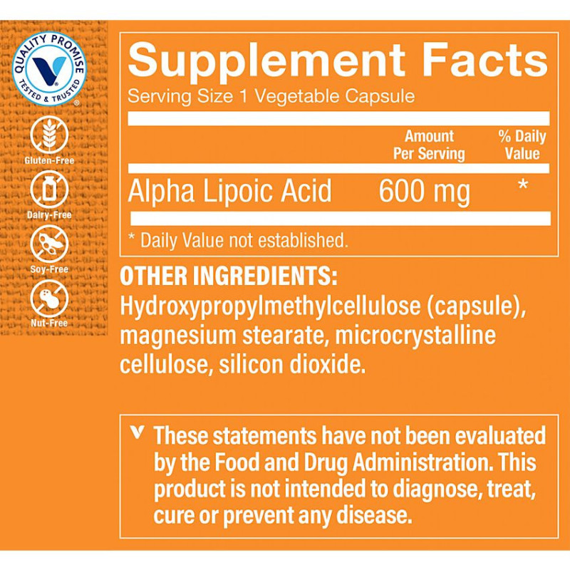 Alpha Lipoic Acid 600 mg (120 Veg Cap)