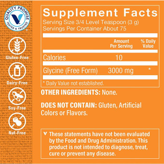 Glycine Powder 3000 mg (75 serv)