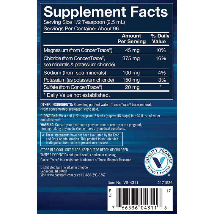 Liquid Electrolytes Unflavored 8 fl oz (96 serv)