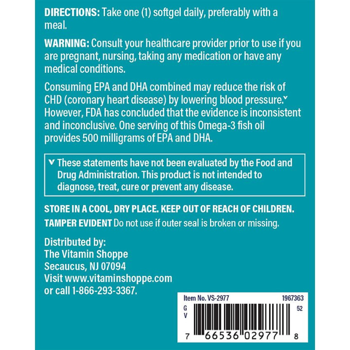 Omega-3 Fish Oil EPA DHA 500 mg (240 Soft)