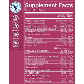 One Daily Women's Multivitamin & Multimineral w/ Vitamin D3 (180 tab)