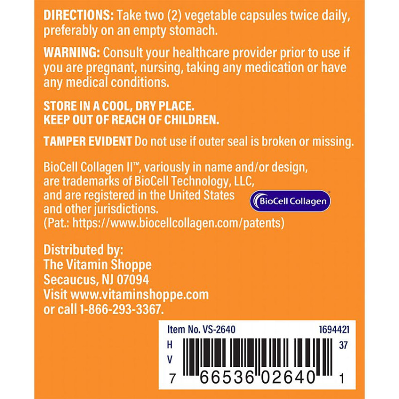 Biocell Collagen II w/ Hyaluronic Acid 1000 mg (180 cap)