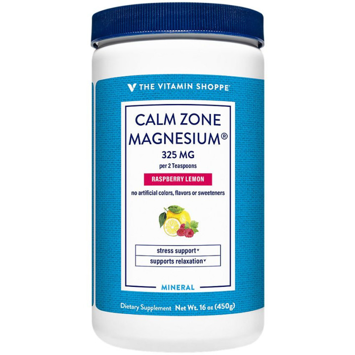 Calm Zone Magnesium Powder 325 mg Raspberry Lemon (100 serv)