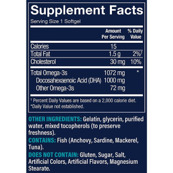Vthrive DHA Omega 1,000 mg (60 Softgels)