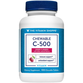 Chewable Vitamin C-500 with Acerola 500 mg Cherry (100 chews)