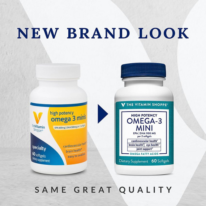 High Potency Omega-3 Mini EPA DHA 1400 mg (60 mini softgels)