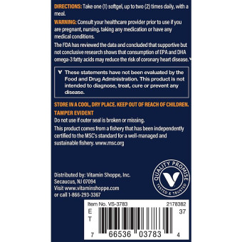 Vthrive Premium Wild Alaskan Fish Oil 1100 mg (120 soft)
