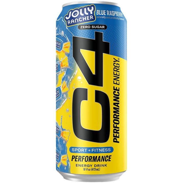 C4 Carbonated Energy Drink Jolly Rancher Blue Raspberry (16 fl oz)