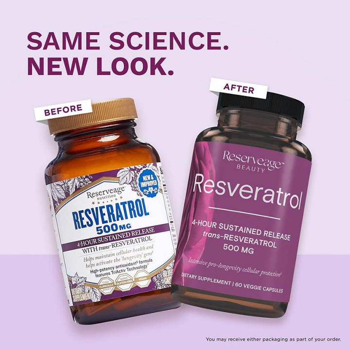 Reserveage Resveratrol 500 mg (60 veg cap)