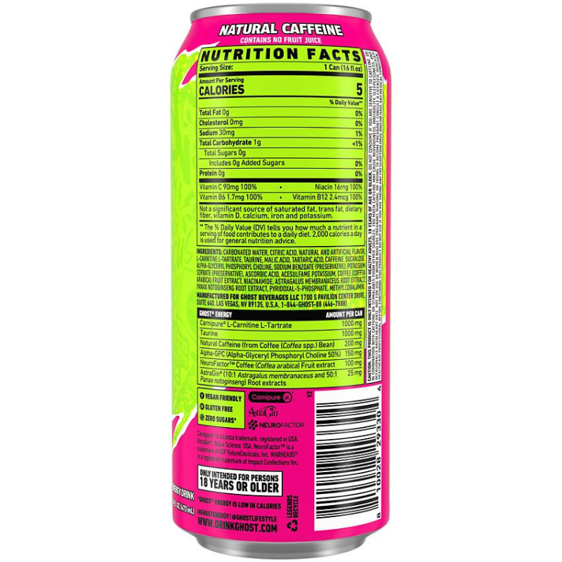 Ghost Energy Drink Sour Watermelon (16 fl oz)
