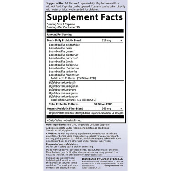 Dr Formulated Once Daily Men Probiotic 50 Bill (30 veg cap)