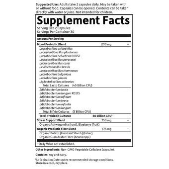 Dr Formulated Mood+ Probiotic 50 Bill (60 veg cap)