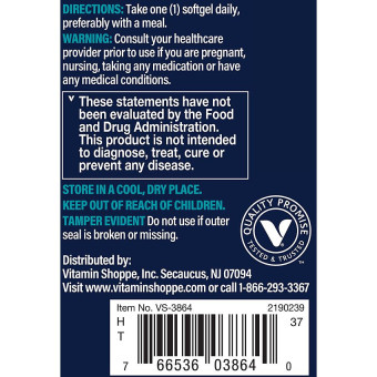 Vthrive Omega-3 800 mg EPA/DHA  w/ CoQ-10  (60 Soft)