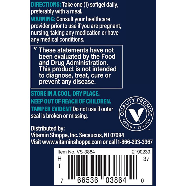 Vthrive Omega-3 800 mg EPA/DHA  w/ CoQ-10  (60 Soft)