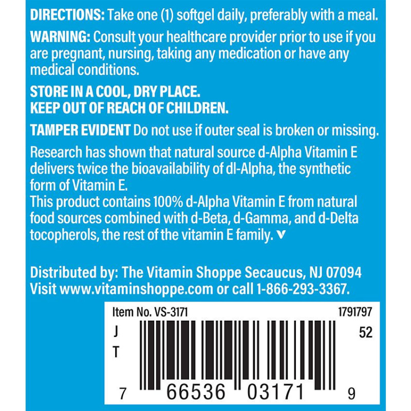 Vitamina E 268 mg - 400 UI (120 soft)