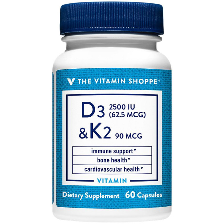 Vitamina D3 2500 UI & K2 90 mcg (60 cap)
