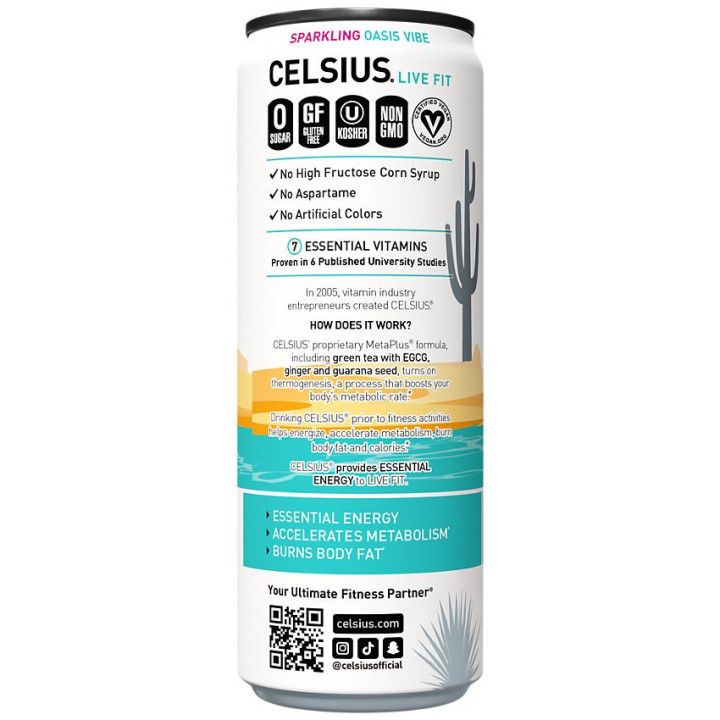 Celsius Sparkling Oasis Vibe (12 fl oz)