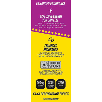 C4 Carbonated Energy Drink Popsicle Grape (16 fl oz)