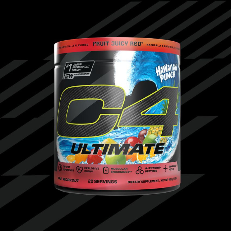 C4 Ultimate Hawaiian Punch Fruit Juicy Red (20 serv)