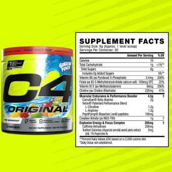 C4 Original Hawaiian Punch Fruit Juicy Red (30 Serv)