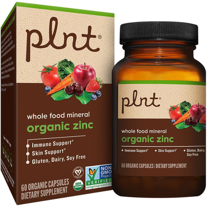 Plnt Organic Zinc Whole Food (60 cap)