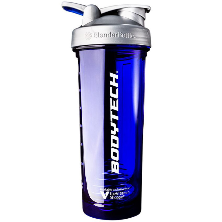 Pro32 BodyTech Shaker Bottle with Wire Whisk BlenderBall Blue (32 fl oz)
